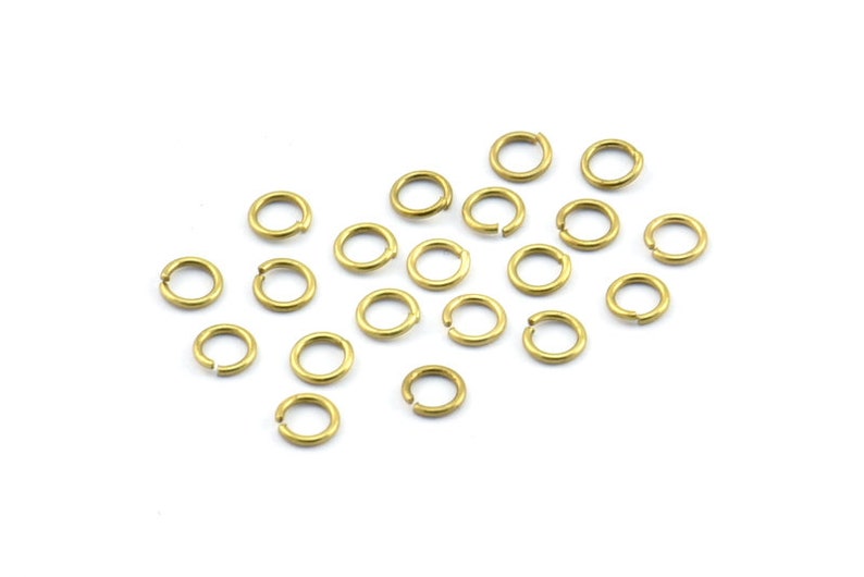 4mm Jump Rings 250 Pieces Raw Brass Jump Rings 4x0.60mm A0337 image 1