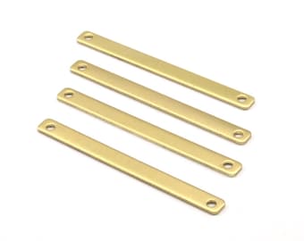 Brass Link Bar, 30 Raw Brass Bar Connectors (4x41x0.80mm) A0837