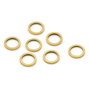 8mm Brass Ring, 100 Raw Brass Circle Ring Findings (8mm) B0117