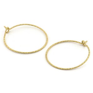 Brass Earring Wire, 20 Textured Raw Brass Earring Wires (25x0.70mm) D1621