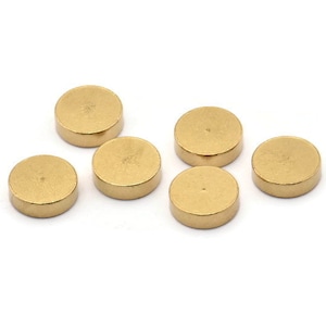 Thick Cut Discs, 10 Raw Brass Round Discs (10x3mm) D0370