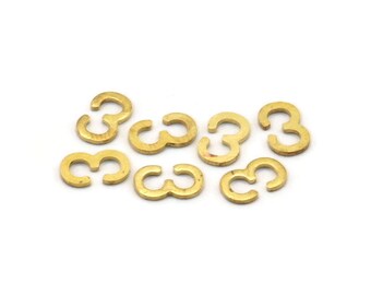 Brass 3-E Chain Connector, 50 Raw Brass Chain Connectors (8x5mm)  Brs 8124 L032