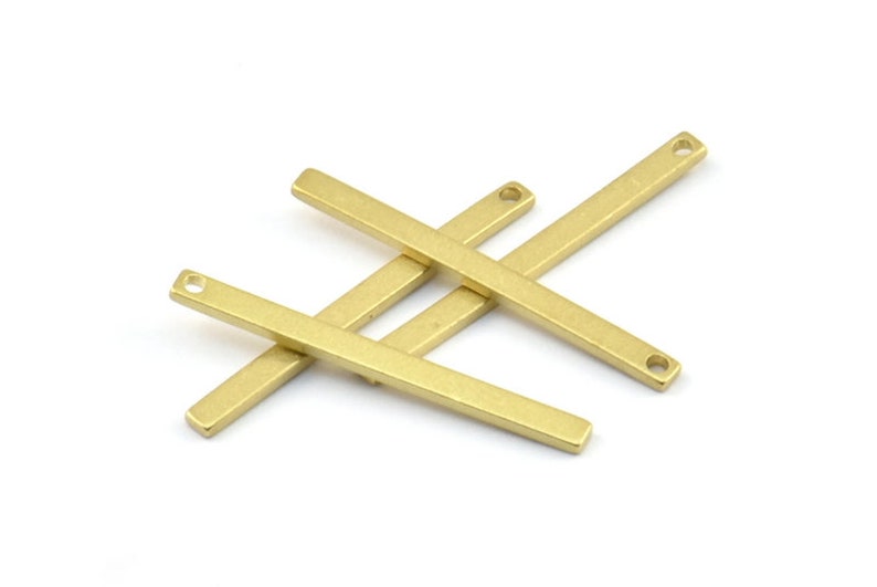 25x2x1mm BS 1198--A0858 Brass Necklace Bar 50 Raw Brass Bars