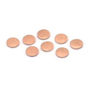 Copper Round Tag, 100 Raw Copper Round Stamping Blanks, Findings (6x0.80mm) M01873