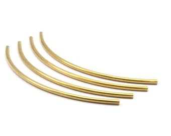 Raw Brass Tube, 12 Raw Brass Curved Tubs (3x110mm) Bs 1419