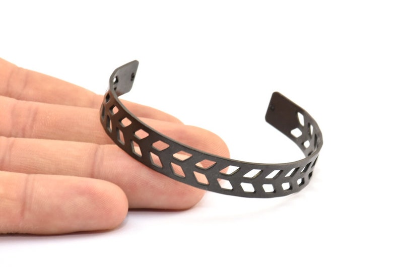 Black Chevron Cuff 1 Oxidized Brass Black Chevron Cuff - Etsy