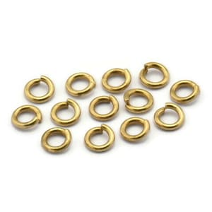 5mm Jump Ring - 500 Raw Brass Jump Rings (5x1mm) A0323