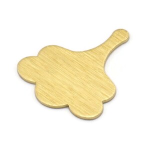 Brass Leaf Blank, 8 Textured Raw Brass Leaf Blanks, Findings (25x21x0.80mm) M03273