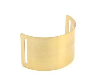Brass Cuff Bracelet - 2 Raw Brass Cuff Bracelet Bangles (40x110x0.80mm) N517