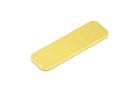 40x6x0.80mm M01482 Brass Rectangle Bar 12 Textured Raw Brass Stamping Blanks With 2 Holes Necklace Bar