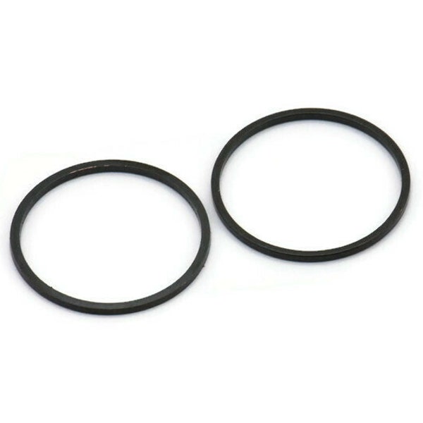 22mm Black Rings, 24 Oxidized Brass Black Circle Connectors (22mm) Bs 1093 S320