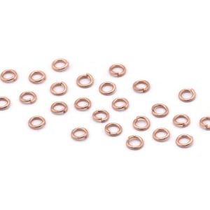 3mm Jump Ring, 500 Rose Gold Tone Brass Jump Rings (3x0.5mm) A1005