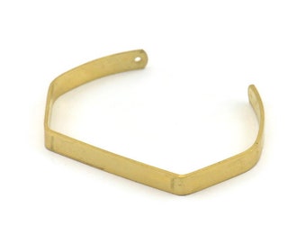Messing Armreif Rohling, 4 Roh Messing Armreif Armreif mit 1 Loch (145x6x1mm) R059