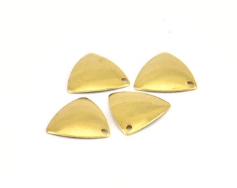 Brass Triangle Charm, 25 Raw Brass Triangle Charms (15mm) Bs 1273