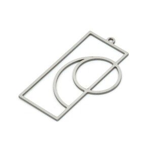 Steel Geometric Charm, Stainles Steel Geometric Charms, Steel Earring Charms, Steel Charms for Jewelry Making (35x20x0.80mm) SMP1940