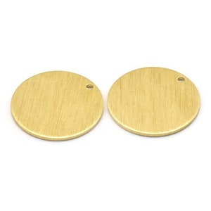Pingente redondo de latão, 10 pingentes redondos de latão cru texturizado com 1 furo, em branco (18x0,80 mm) M02848