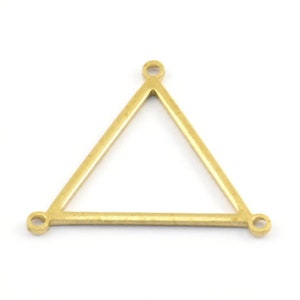 Mässingstriangelkoppling, 24 råa mässingstriangelkopplingar med 3 öglor, kopplingsdetaljer, etiketter (21x0,9 mm) BS 2080