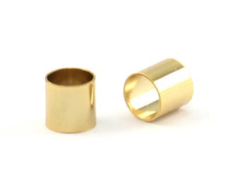 Gold Tube Bead, 50 Gold Plated Brass Tube Beads (5x5mm) Bs 1460 Q0398