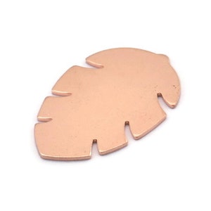 Copper Leaf Blank, 8  Raw Copper Leaf Blanks, Copper Blanks, Stamping Blanks (30x20x0.80mm) M01729