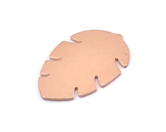 Copper Leaf Blank, 8  Raw Copper Leaf Blanks, Copper Blanks, Stamping Blanks (30x20x0.80mm) M01729