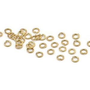 4mm Sprünge Ringe 250 Roh Messing Sprünge Ringe, Befunde 4x0,70mm A0338 Bild 3