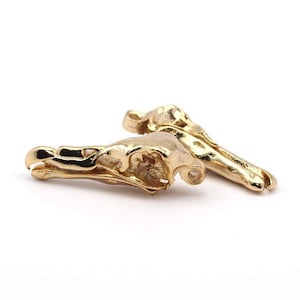 Bird Skull Pendant, 1 Gold Plated Brass Bird Skull Necklace Pendant With 1 Loop (30x10x8mm) N0483