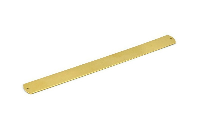 A1942 2 Raw Brass Bracelet Stamping Blank Bangles With 2 Holes Brass Bracelet Blank 15x160x0.80mm