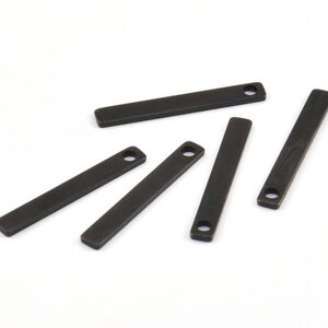 Black Bar, 15 Oxidized Brass Black Bars With 1 Hole (23x3x1mm) BRC 157--A0832 S638