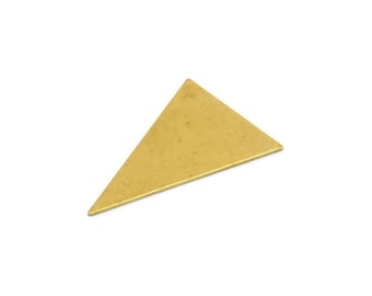 25mm Triangle Blank, 50 Raw Brass Triangle Blanks Without Holes (25x16mm) A0409