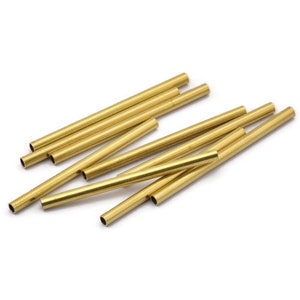 Brass Plain Tubes 50 Raw Brass Tube Beads 2x30mm Bs 1434 image 4