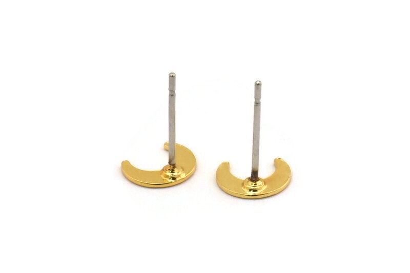 【HYERES LOR】23FW★ Champagne Moon Brass(Y) Wide Earring HYERES LOR】23FW☆ Champagne Moon Brass(Y) Wide Earring