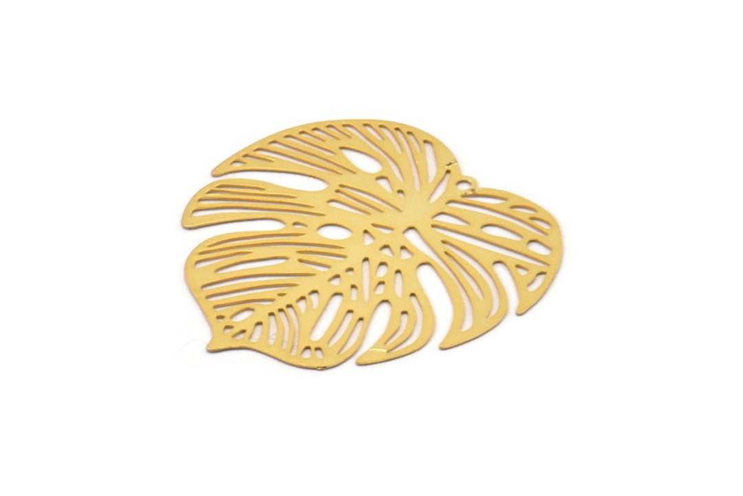 Orecchini A Clip Kaede By Bello London - Foglia Oro Placcata Con Cristalli, 5 Cm, Per Orecchie Non Forate