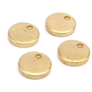 Brass Circle Blank, 6 Raw Brass Circle Blanks (15x3mm) Y227