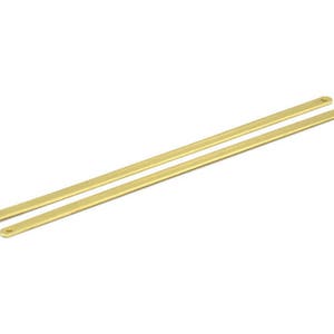 Brass Bracelet Blank, 12 Raw Brass Bracelet Stamping Blank Bangles With 2 Holes (145x4x1mm) D0474
