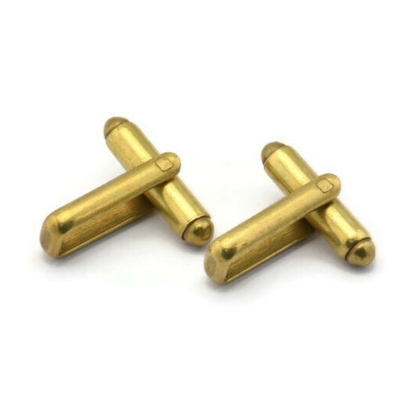 Brass Cufflink Blank, 12 Raw Brass Cufflinks A0649