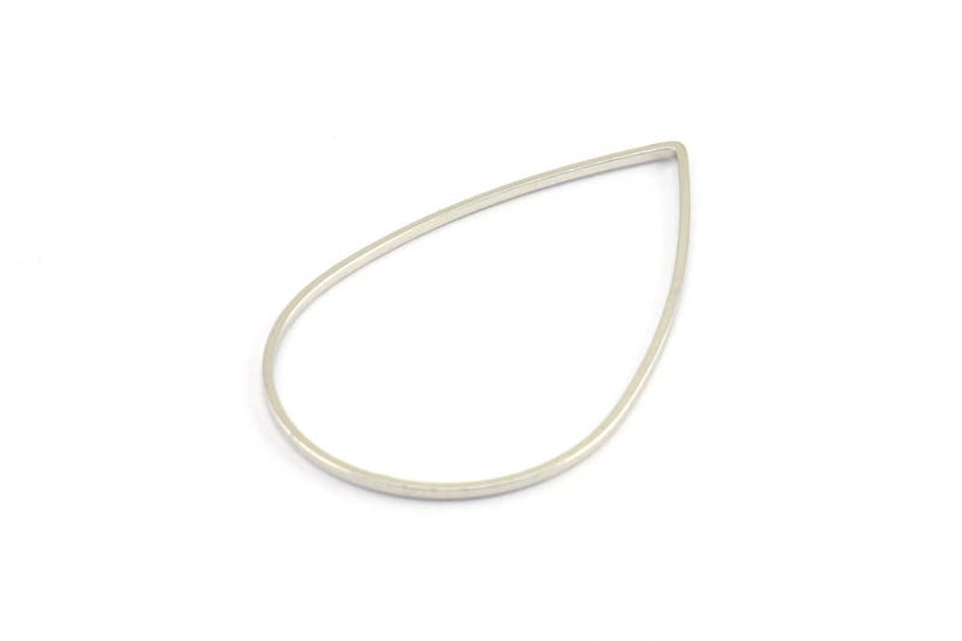 Silver Drop Connector, 24 Silver Tone Drop Connectors