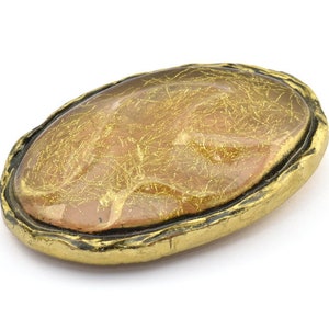 Vintage Gold Belt, 1 Vintage Gold Handcraft Belt Buckle (90x62mm) - Made In Germany BS 1319