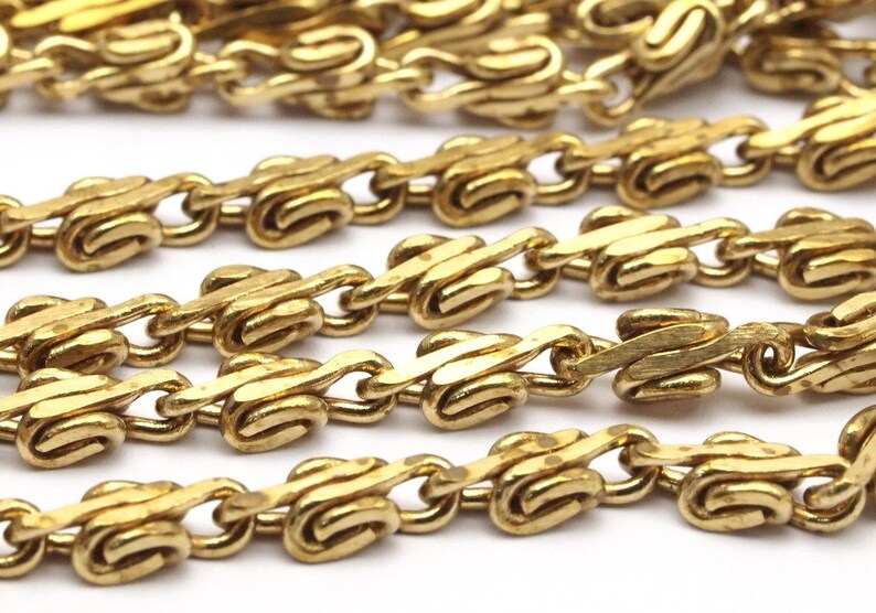 Raw Brass Chain 2 M Faceted Raw Brass Chain 4x2.7mm Bs 1369 Etsy