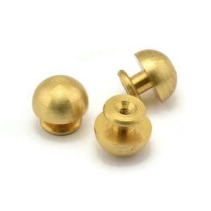 5 Schubladengriffe aus Messing, (14x14.5 mm) K209
