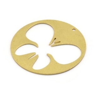 Ciondolo a forma di farfalla in ottone, 2 ciondoli a forma di farfalla in ottone grezzo con 1 foro, accessori per orecchini (43x0,80 mm) A4758