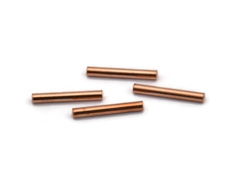 Copper Tube Beads - 50 Raw Copper Tube Beads (2x15mm) A0664