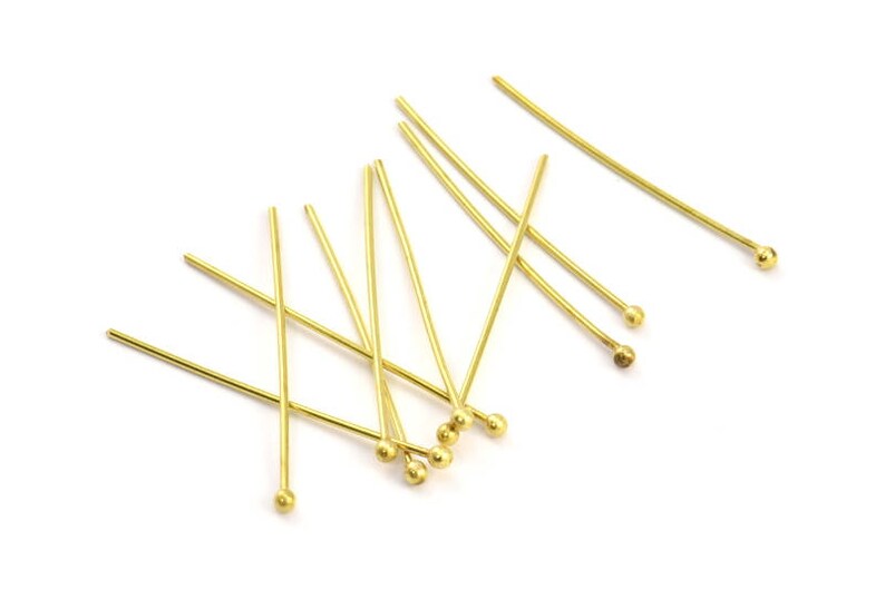 Brass Ball Pin 250 Raw Brass Ball Pins 30x1.8mm BS 2293 Etsy