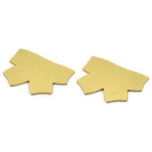 Papillon in ottone grezzo, 12 papillon in ottone grezzo a forma di papillon, stampigliatura grezza (13x18x0,60 mm) A3537
