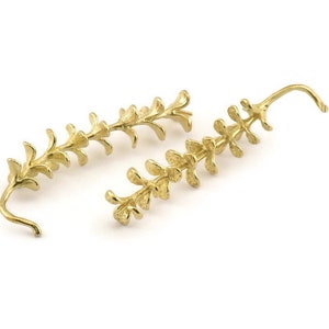 Brass Flower Charm, Raw Brass Flower Charms, Earrings, Findings (43x7mm) N1233