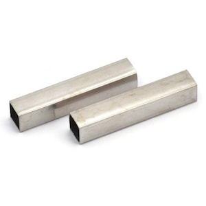Silver Rectangle Tube, 24 Square Silver Brass Tubes (32x6x6mm) Sq06nf Brc261
