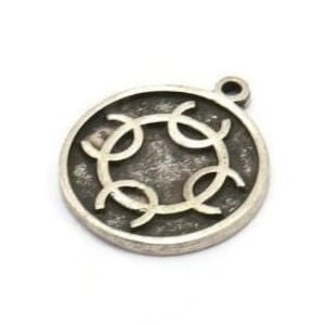 Nordic Runes Charm, 2 Antique Silver Plated Brass Viking Talisman Of Transmutator Symbol Charms With 1 Loop (20x17x1.5mm) N2031