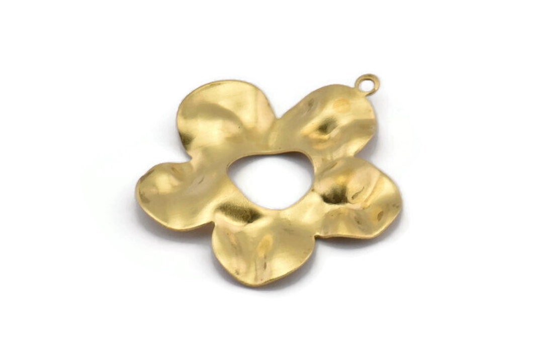 Pendentif Charm Doré Daisy (Pâquerette) - Émail, Alliage, Neuf Avec Étiquettes