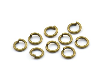 6mm Jump Ring - 250 Antique Brass Jump Rings (6x1mm) A0377