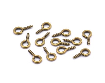 Perno ad occhiello in ottone 30 mm calibro 23 (0,6 mm) perno ad occhiello in ottone grezzo (verniciato) EV3023-16 - Italia