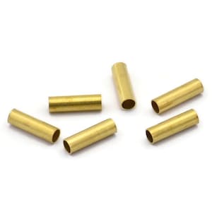 Brass Tube Beads - 100 Raw Brass Tube Beads (3x10mm) Bs 1439